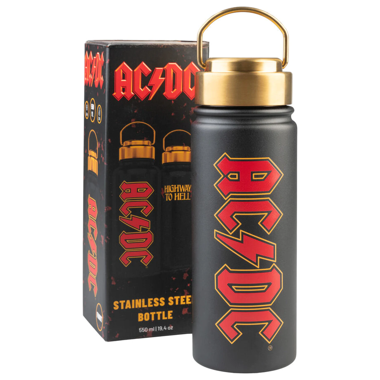 AC/DC rozsdamentes acél palack kulacs 500ml termékfotó