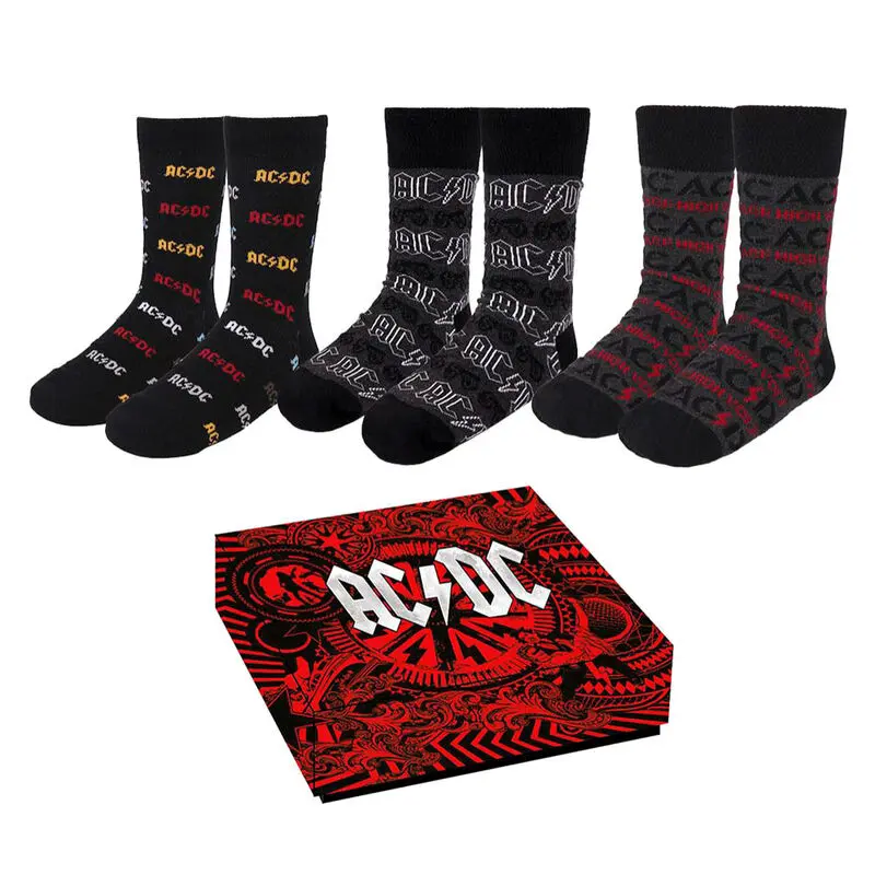 ACDC 3db-os férfi zoknicsomag termékfotó