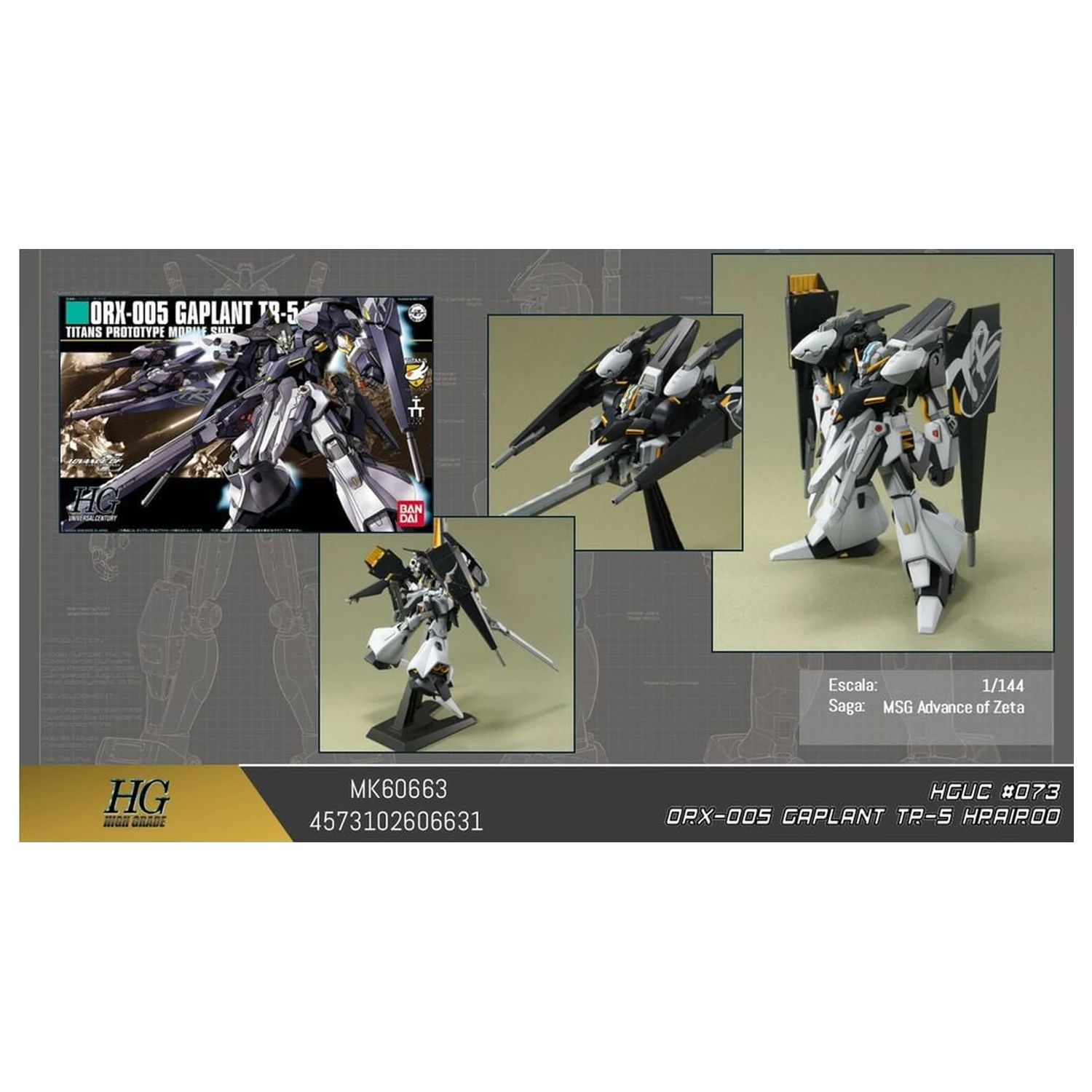 Advance of Zeta The Flag of Titans ORX-005 Gaplant TR-5 Hrairoo modell készlet HGUC 1/144 termékfotó