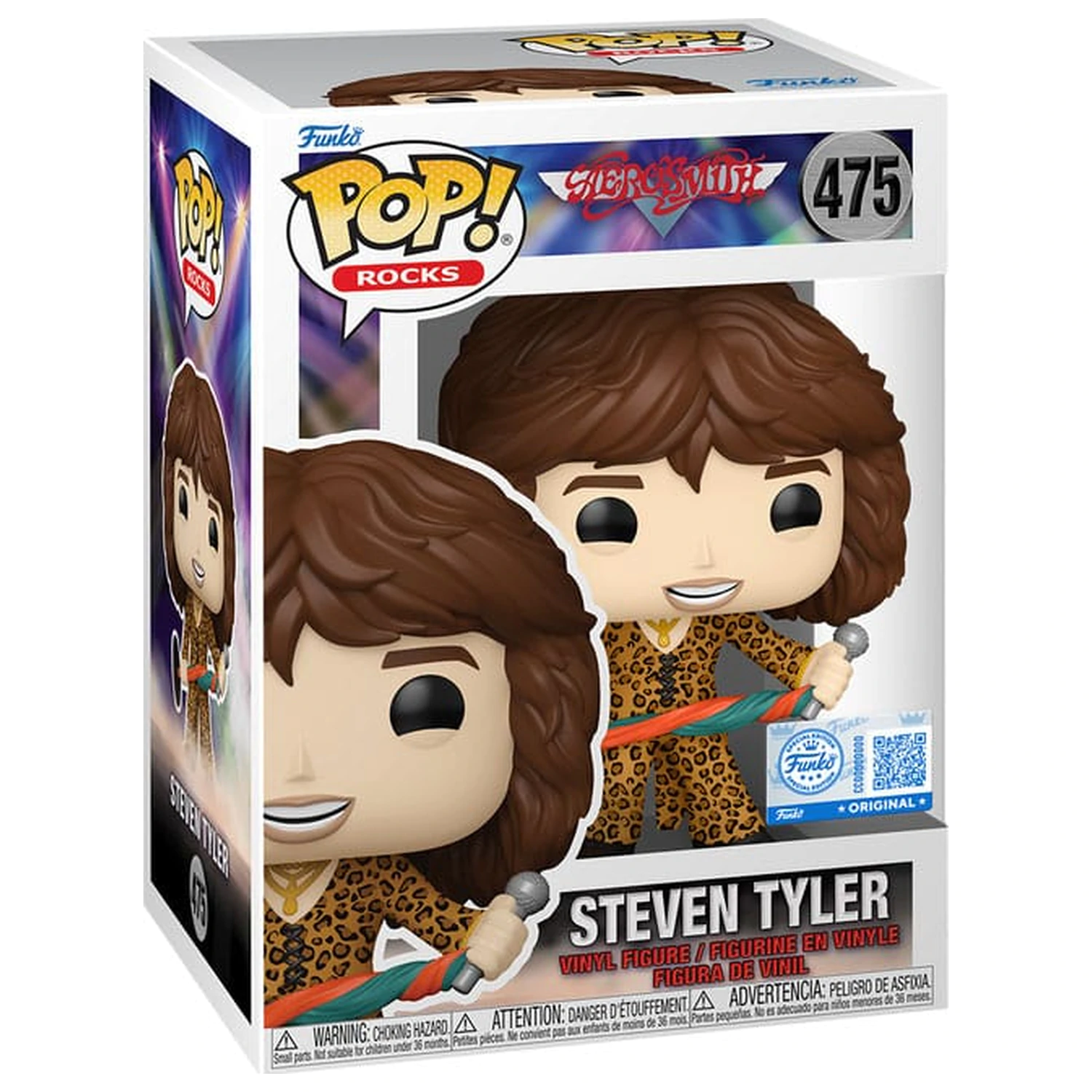 Aerosmith Funko POP! Rocks Vinyl figura Steven Tyler (Leopard Outfit) Exkluzív Edition 9 cm termékfotó