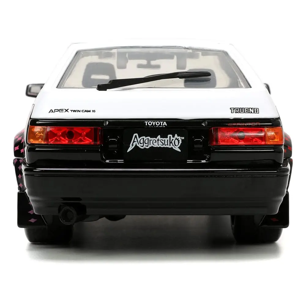 Aggretsuko Hollywood Rides Diecast Model 1/24 1986 Toyota Trueno és Aggretsuko figura termékfotó