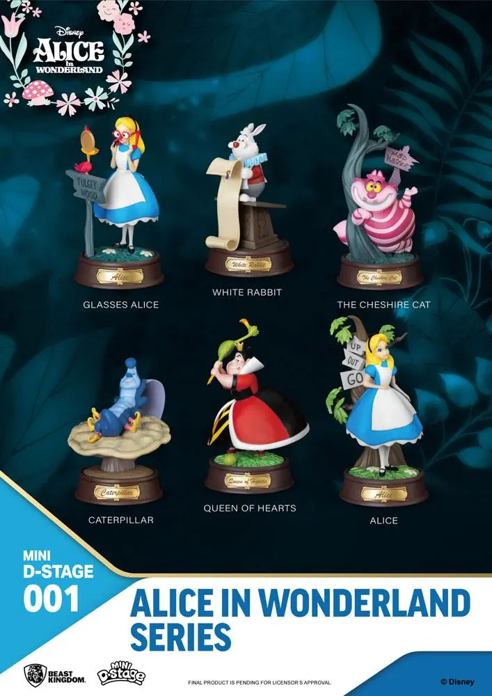 Alice Csodaországban Mini Diorama Stage szobor figura csomag 6db-os 10 cm termékfotó