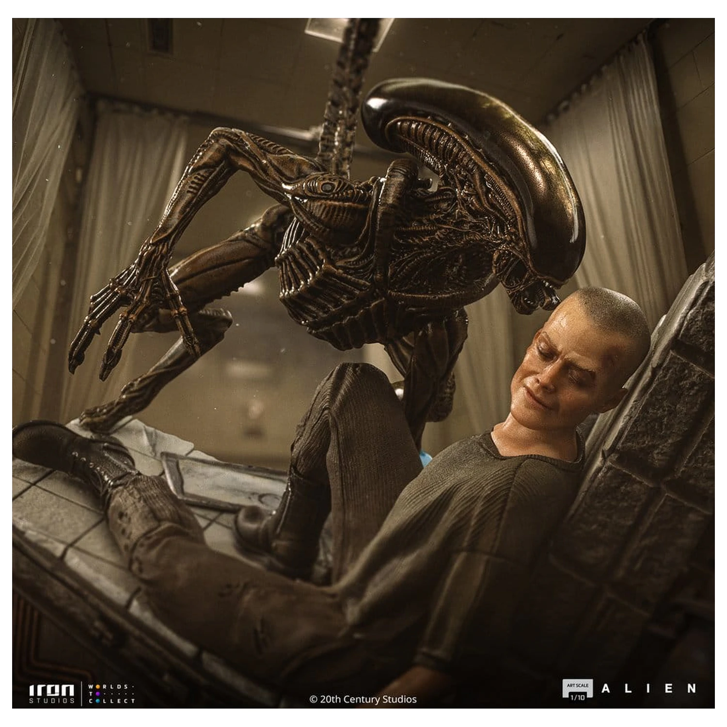 Alien 3 Art Scale 1/10 Ellen Ripley and Dog Alien szobor figura 23 cm termékfotó