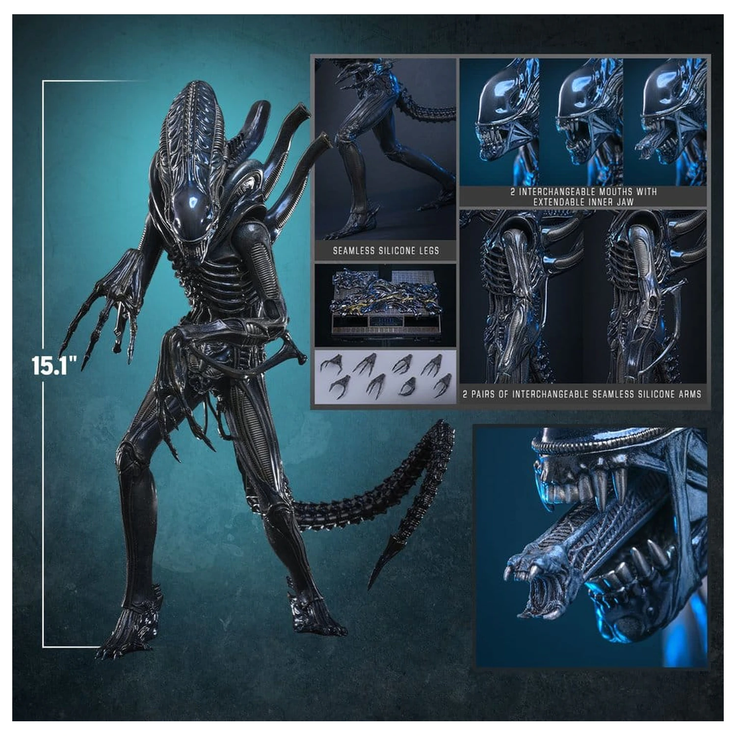 Alien Movie Masterpiece 1/6 Alien Warrior akciófigura 39 cm termékfotó