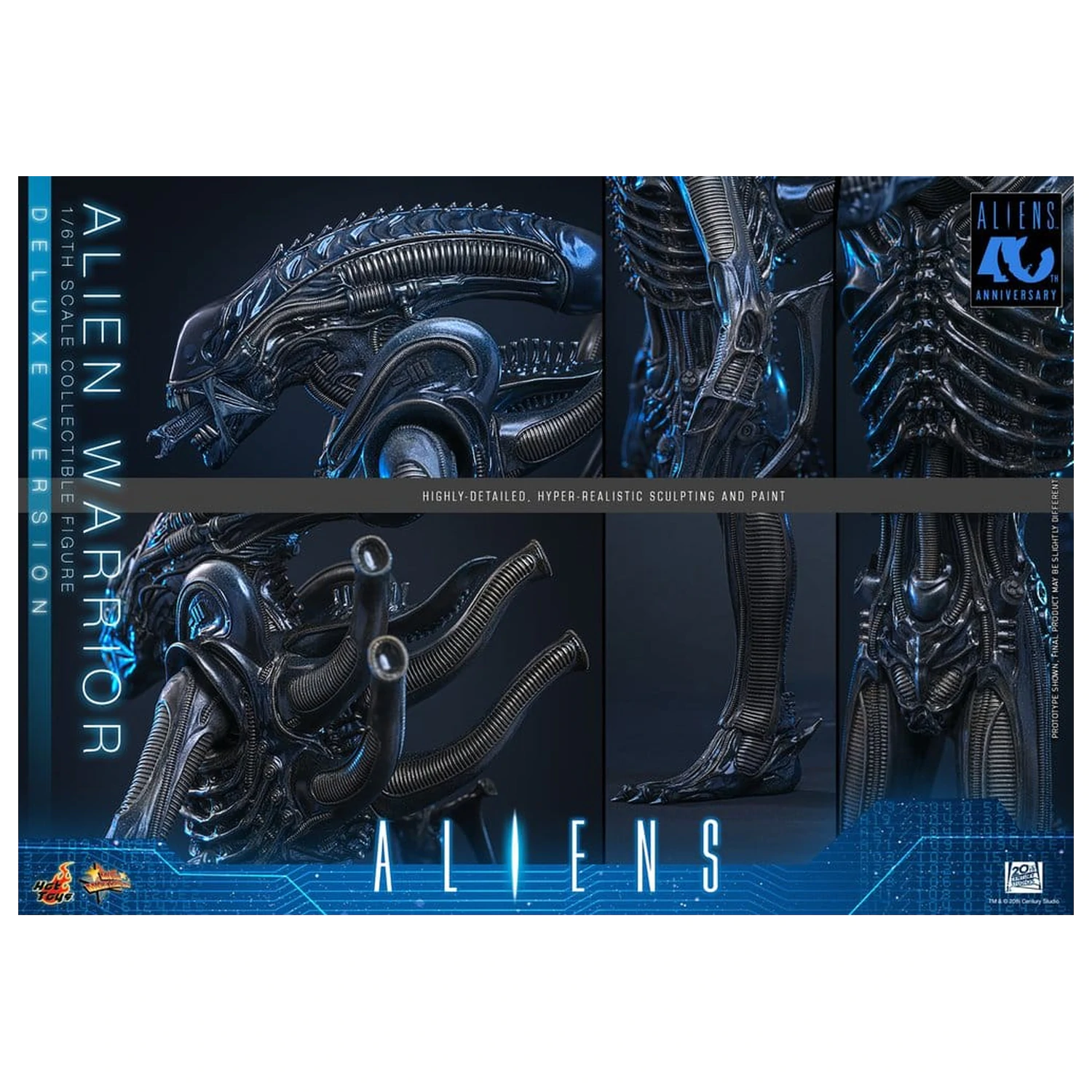 Alien Movie Masterpiece 1/6 Alien Warrior (Deluxe Version) akciófigura 39 cm termékfotó