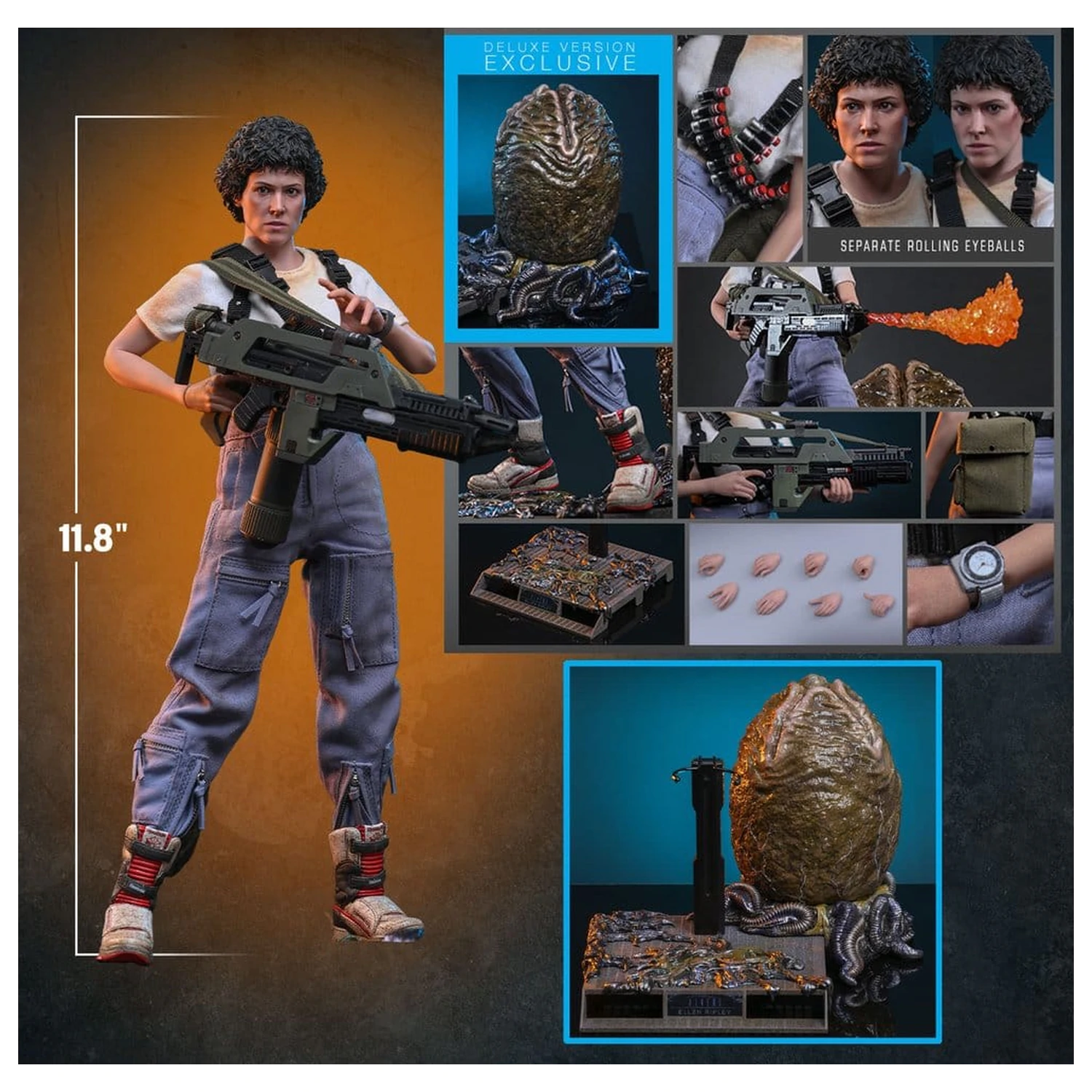 Alien Movie Masterpiece 1/6 Ellen Ripley (Deluxe Version) akciófigura 30 cm termékfotó