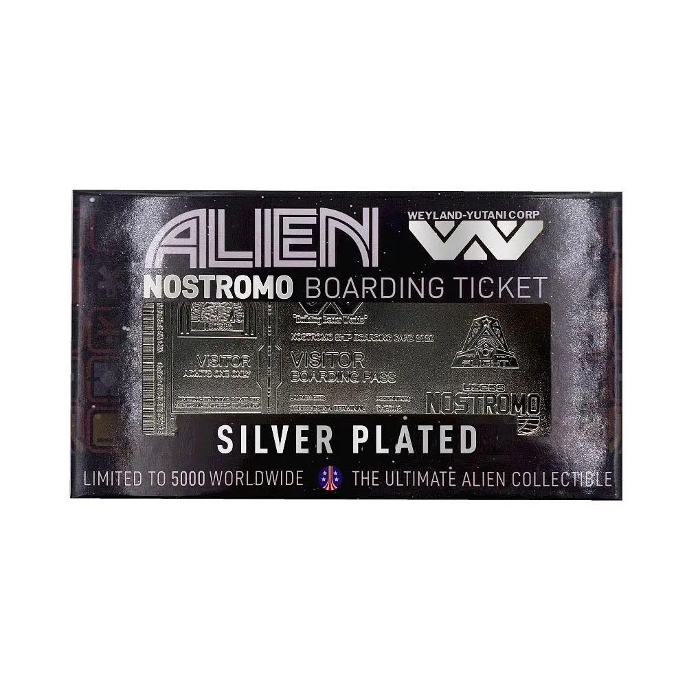 Alien Nostromo Ticket Limitált kiadás replika (ezüstözött) termékfotó