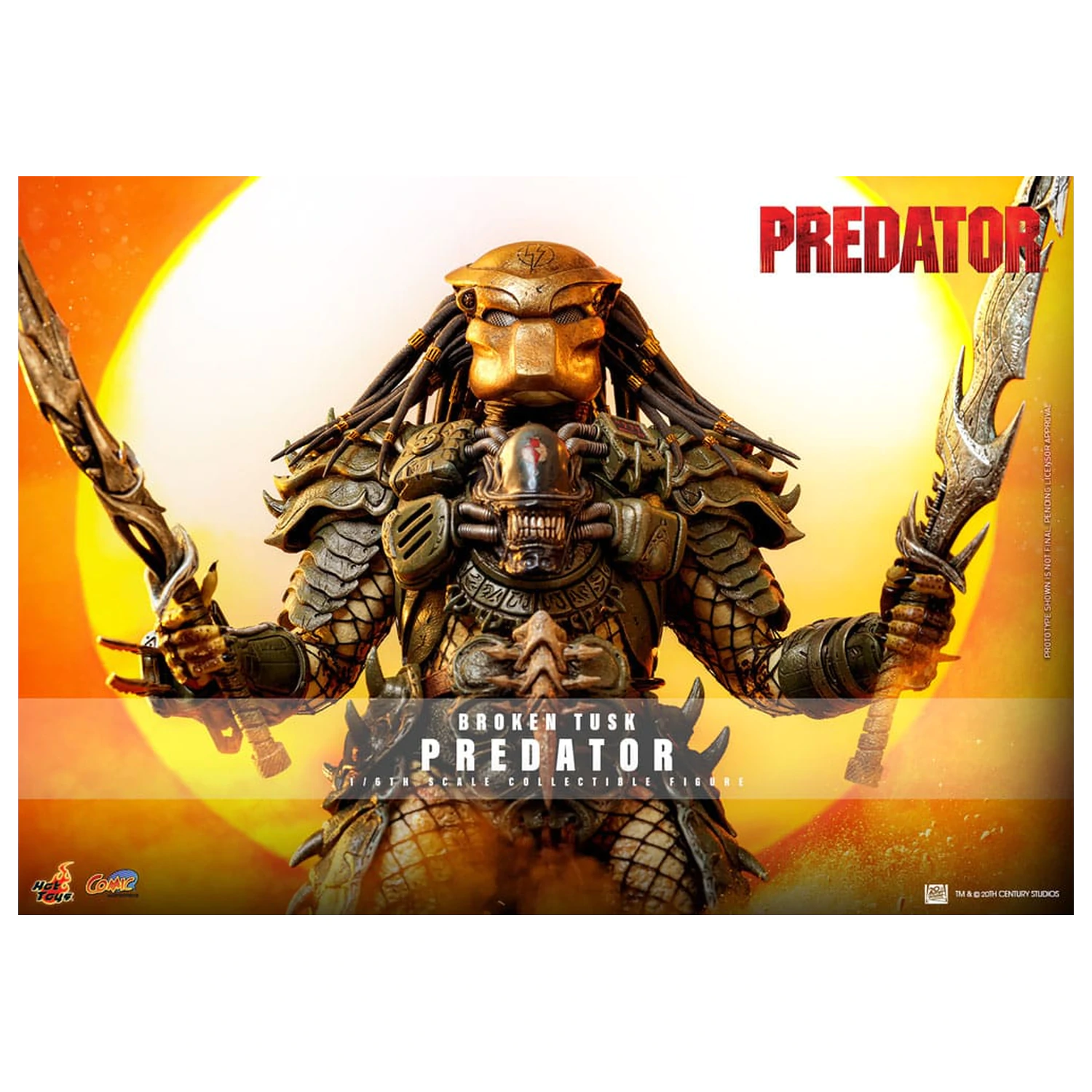 Alien vs. Predator Comic Masterpiece  1/6 Broken Tusk Predator akciófigura35 cm termékfotó