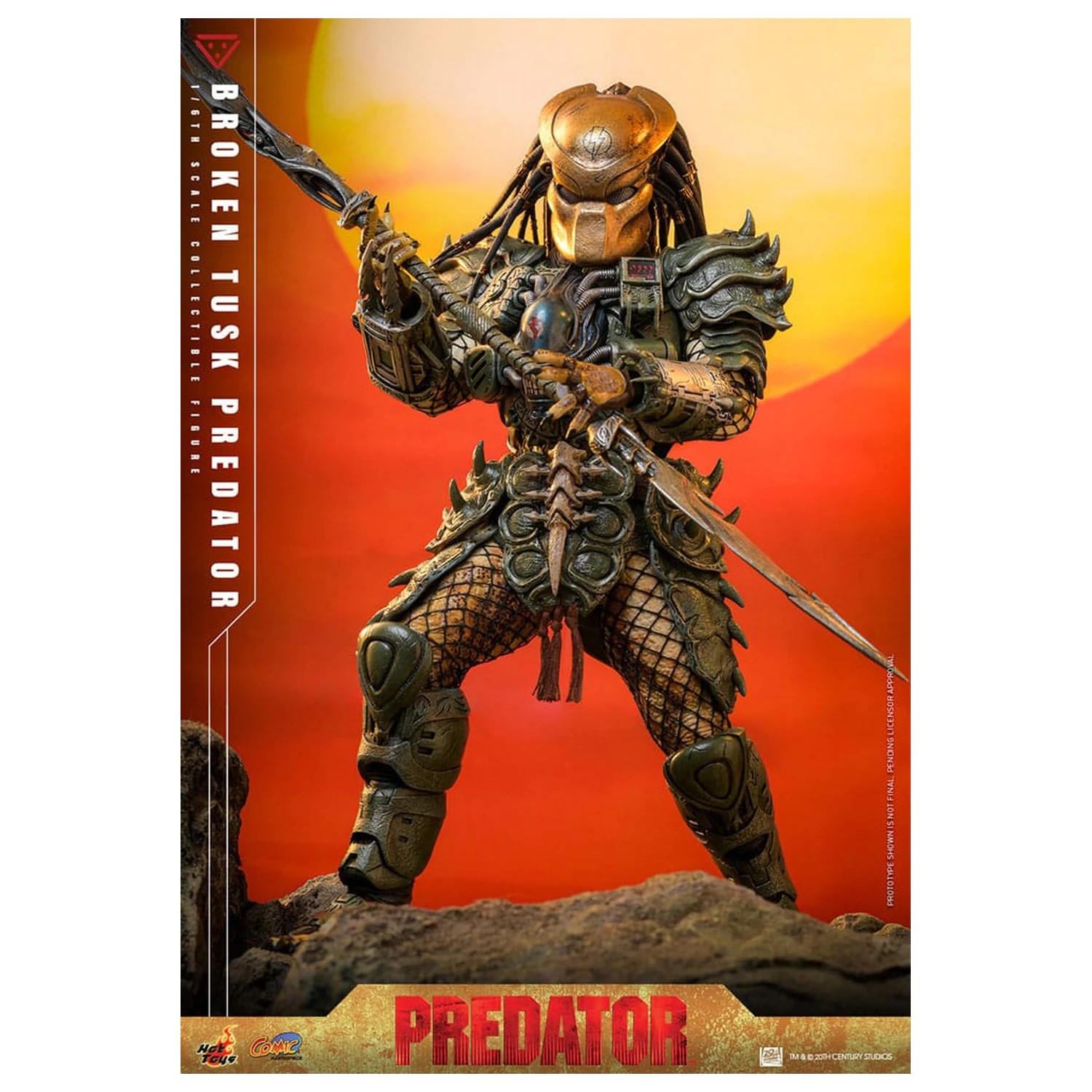Alien vs. Predator Comic Masterpiece  1/6 Broken Tusk Predator akciófigura35 cm termékfotó
