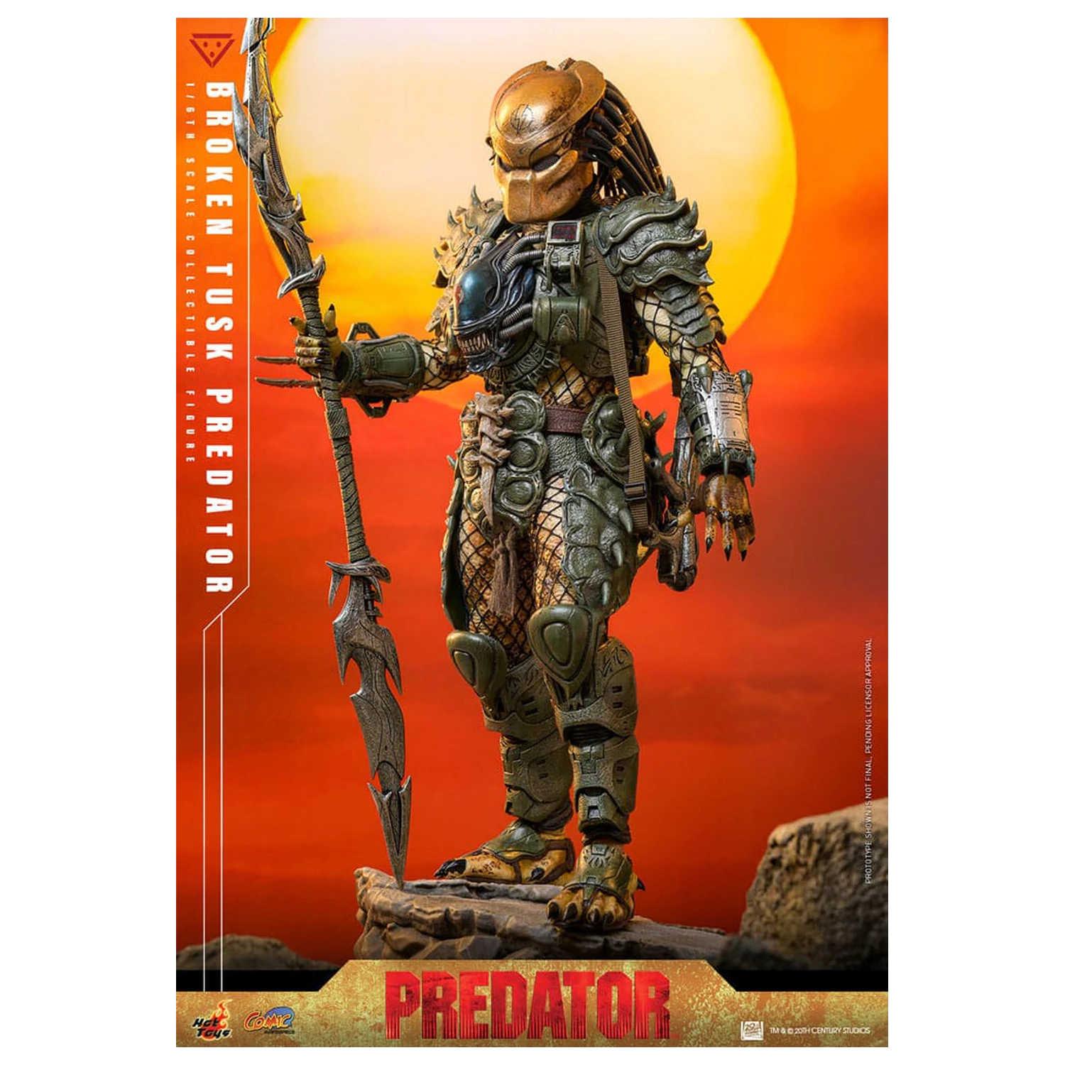 Alien vs. Predator Comic Masterpiece  1/6 Broken Tusk Predator akciófigura35 cm termékfotó