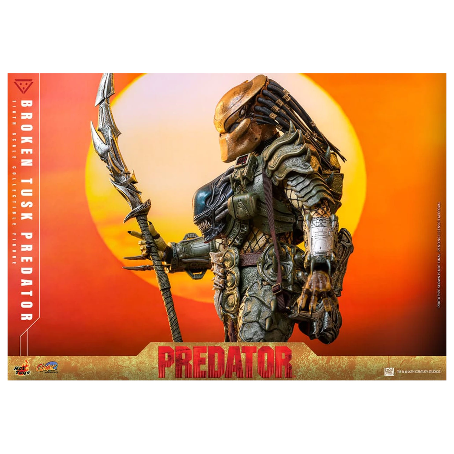 Alien vs. Predator Comic Masterpiece  1/6 Broken Tusk Predator akciófigura35 cm termékfotó