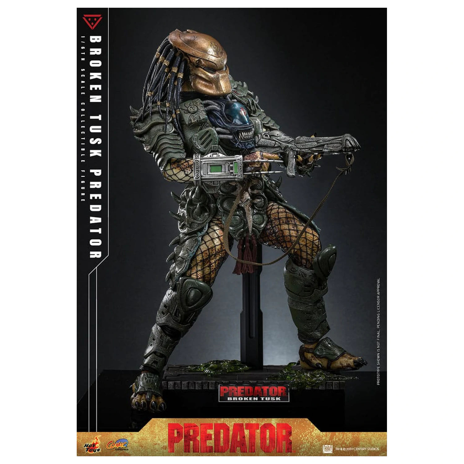 Alien vs. Predator Comic Masterpiece  1/6 Broken Tusk Predator akciófigura35 cm termékfotó