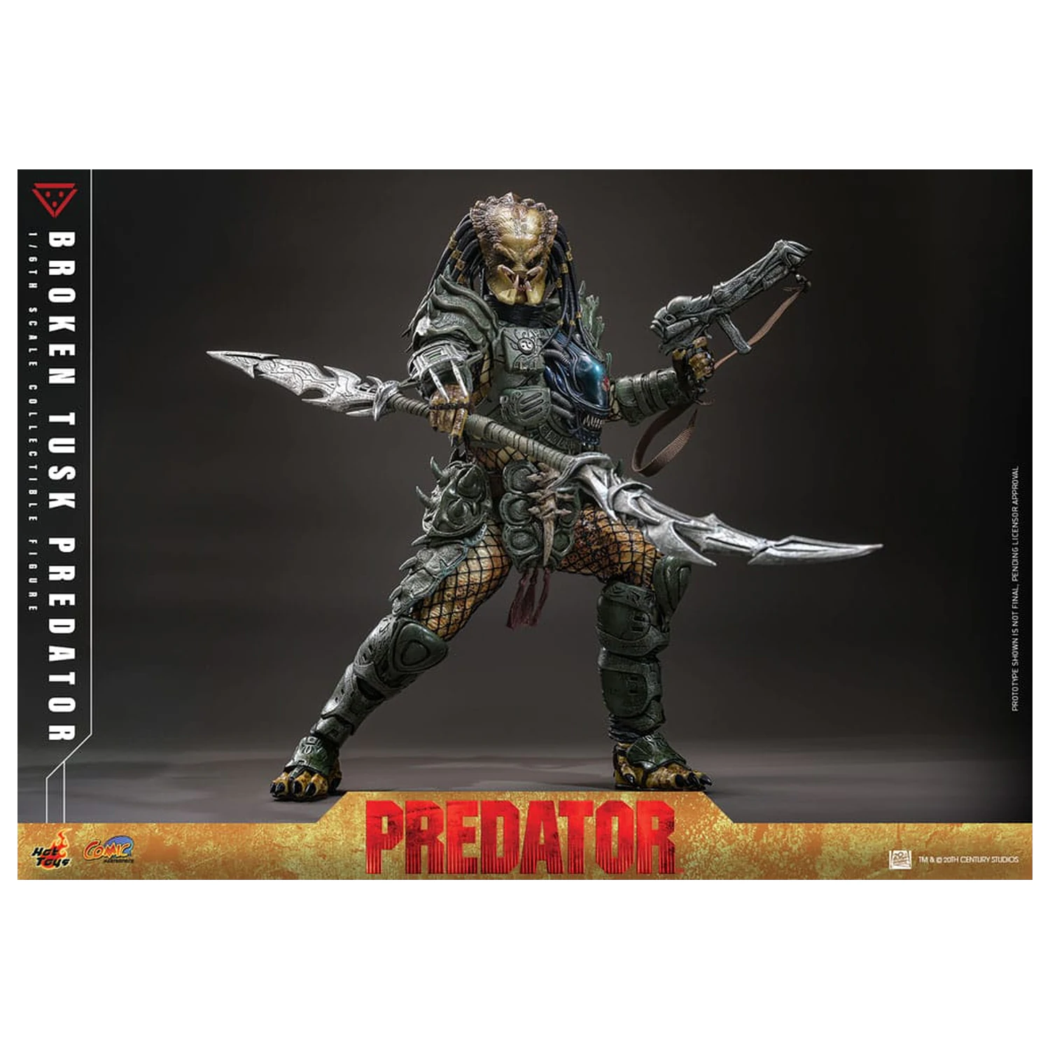 Alien vs. Predator Comic Masterpiece  1/6 Broken Tusk Predator akciófigura35 cm termékfotó