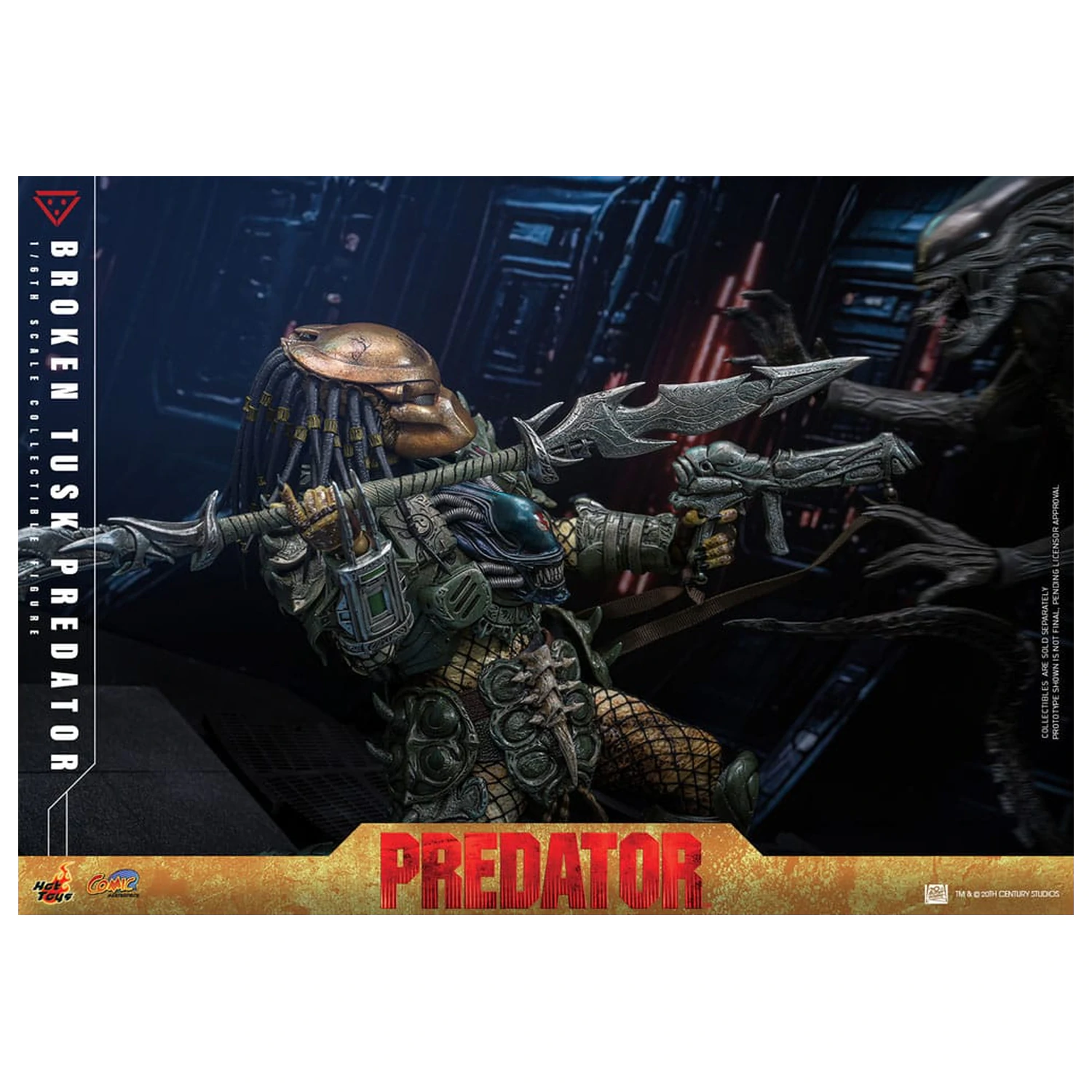 Alien vs. Predator Comic Masterpiece  1/6 Broken Tusk Predator akciófigura35 cm termékfotó