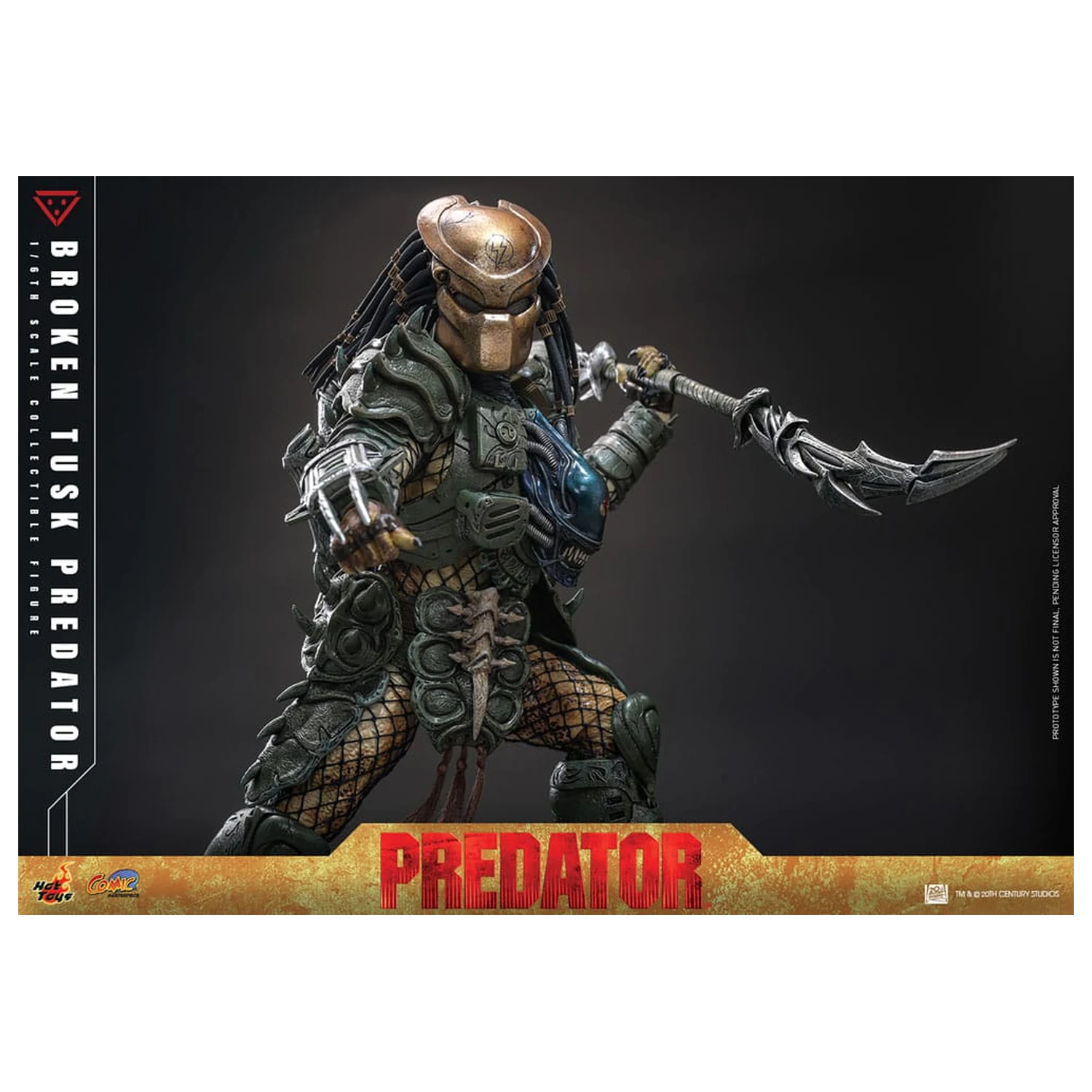 Alien vs. Predator Comic Masterpiece  1/6 Broken Tusk Predator akciófigura35 cm termékfotó