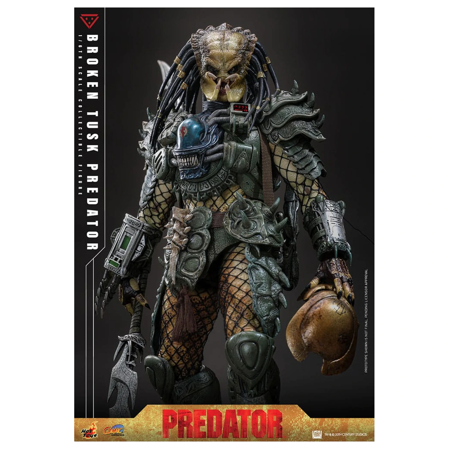 Alien vs. Predator Comic Masterpiece  1/6 Broken Tusk Predator akciófigura35 cm termékfotó