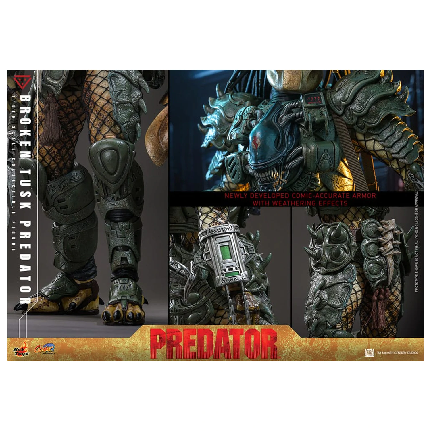 Alien vs. Predator Comic Masterpiece  1/6 Broken Tusk Predator akciófigura35 cm termékfotó