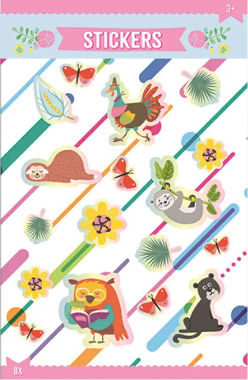 Állatos csillámos matrica szett ezüst díszítéssel termékfotó