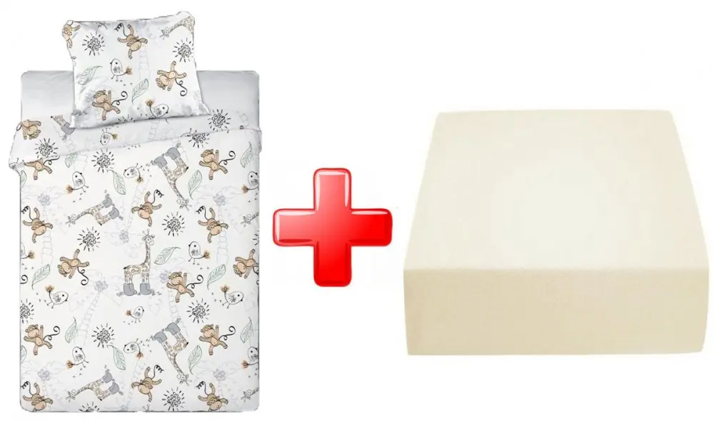 Állatos gyerek ágyneműhuzat és gumis lepedő szett termékfotó