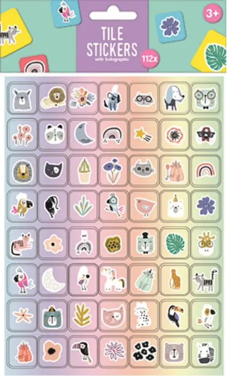 Állatos hologrammos matrica szett 112 db-os termékfotó