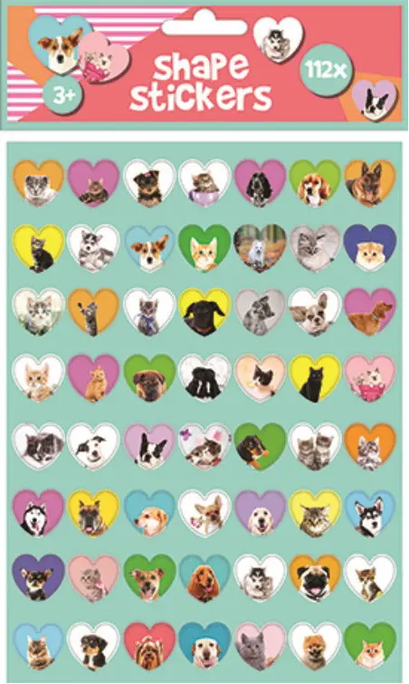 Állatos hologrammos matrica szett 112 db-os termékfotó