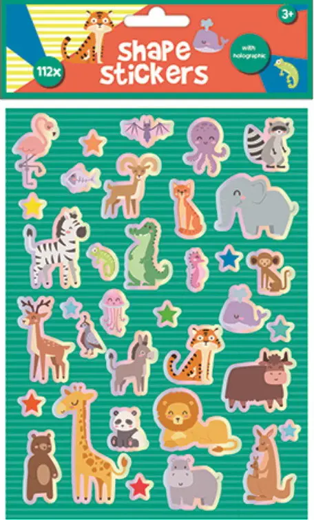 Állatos hologrammos matrica szett termékfotó