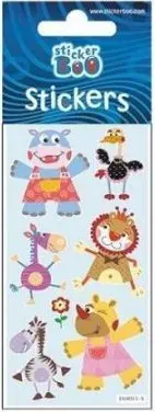 Állatos matrica ezüst díszítéssel termékfotó