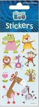 Állatos matrica ezüst díszítéssel termékfotó