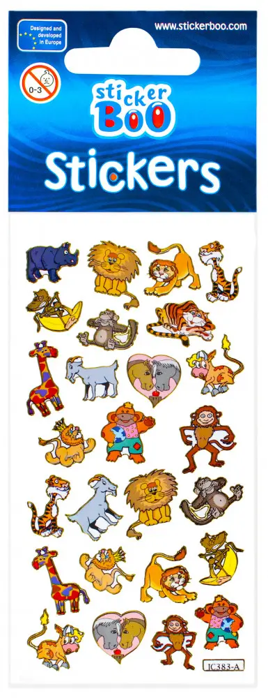 Állatos mini matrica arany díszítéssel termékfotó