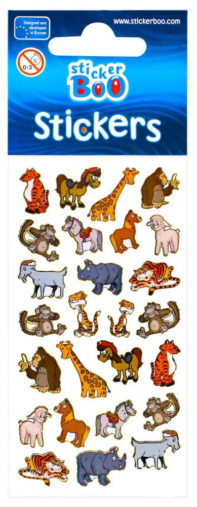 Állatos mini matrica arany díszítéssel termékfotó