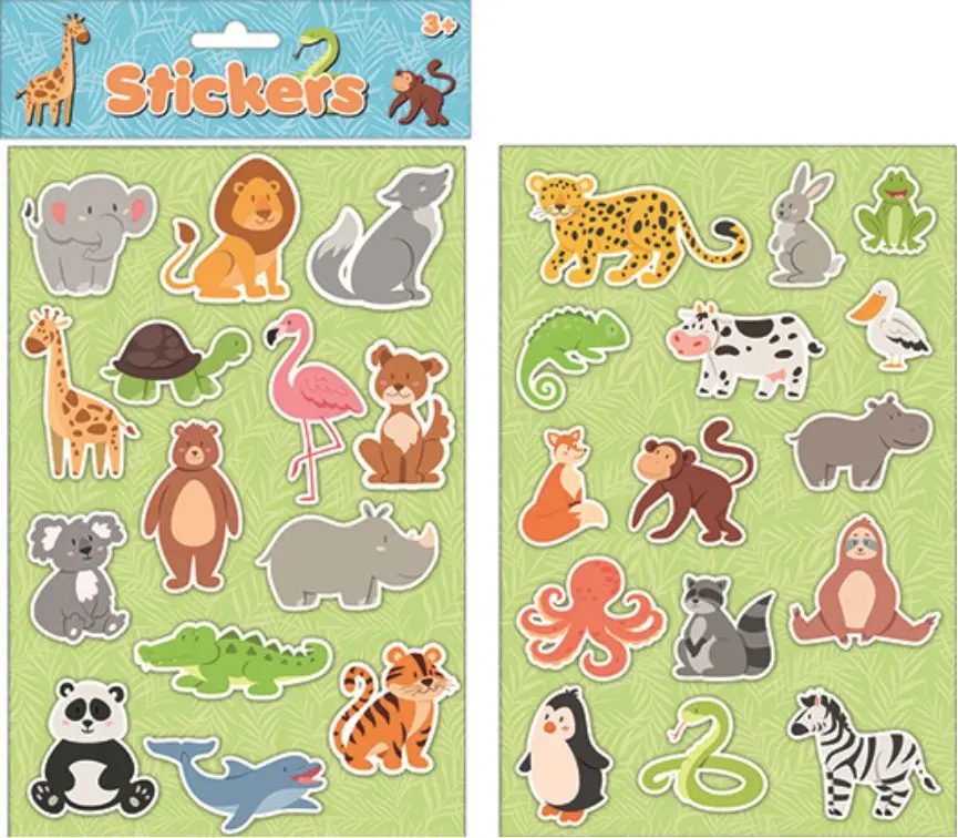 Állatos pufi matrica szett termékfotó