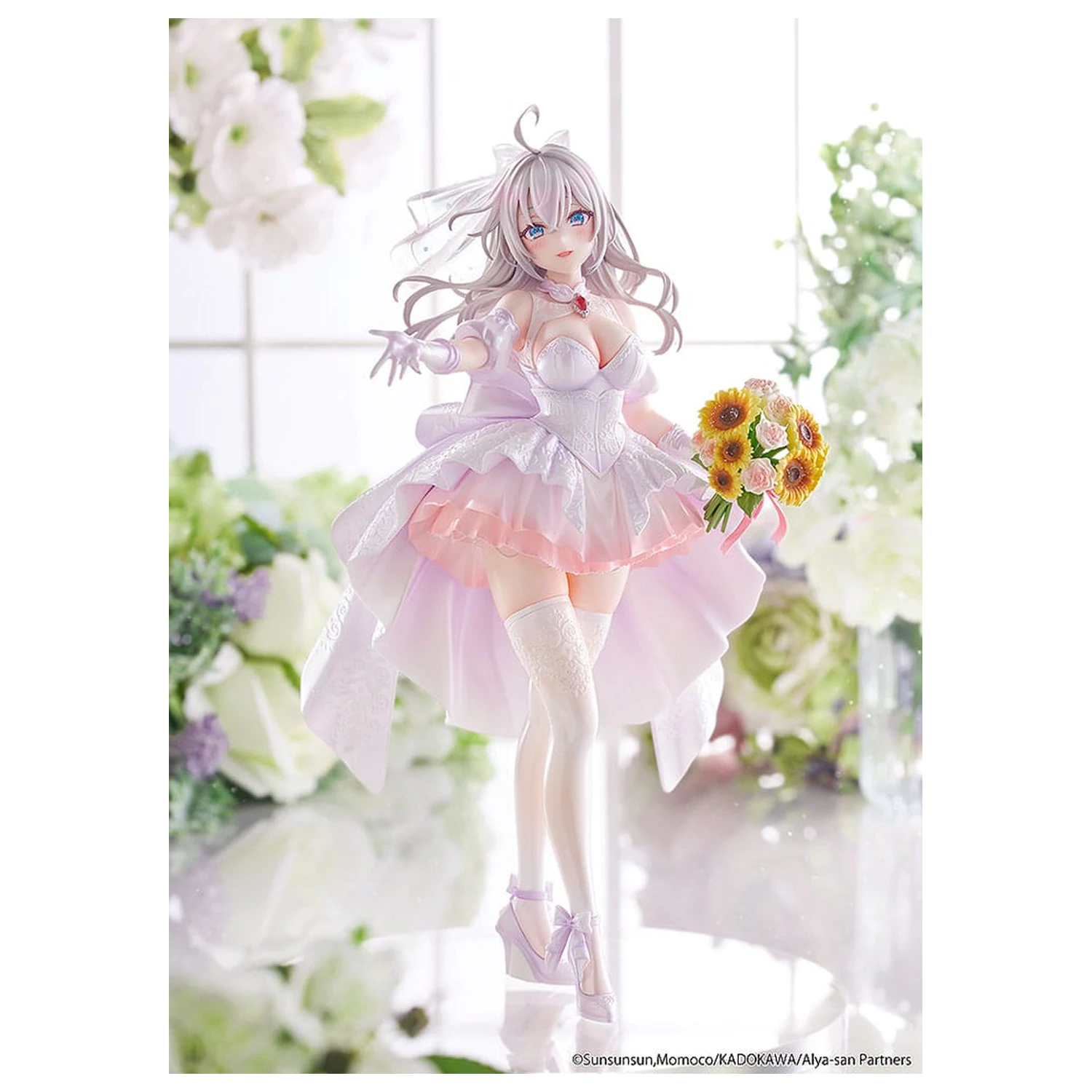 Alya Sometimes Hides Her Feelings in Russian szobor figura 1/7 Alisa Mikhailovna Kujou Wedding Dress Ver. 24 cm   termékfotó