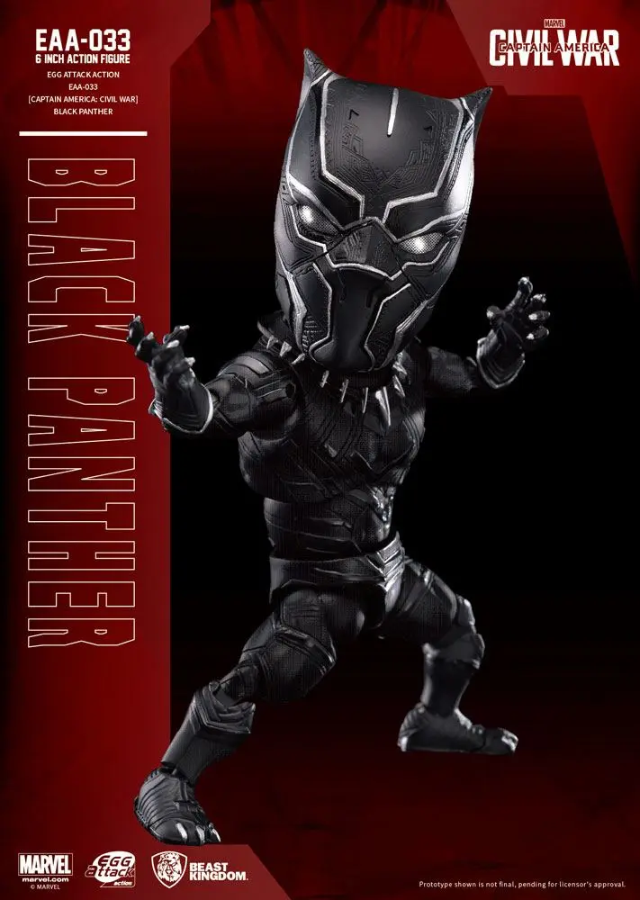 Amerika Kapitány Civil War Egg Attack Black Panther akciófigura 15 cm termékfotó