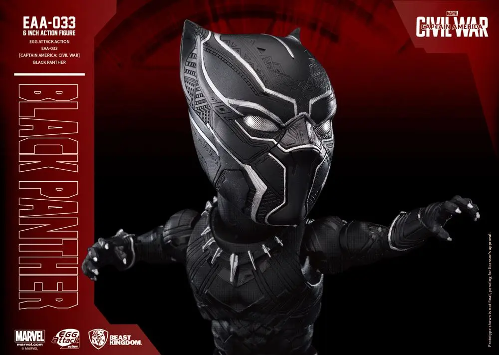 Amerika Kapitány Civil War Egg Attack Black Panther akciófigura 15 cm termékfotó