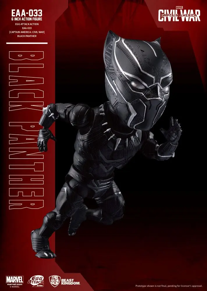 Amerika Kapitány Civil War Egg Attack Black Panther akciófigura 15 cm termékfotó