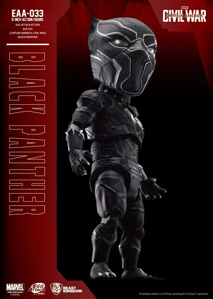 Amerika Kapitány Civil War Egg Attack Black Panther akciófigura 15 cm termékfotó