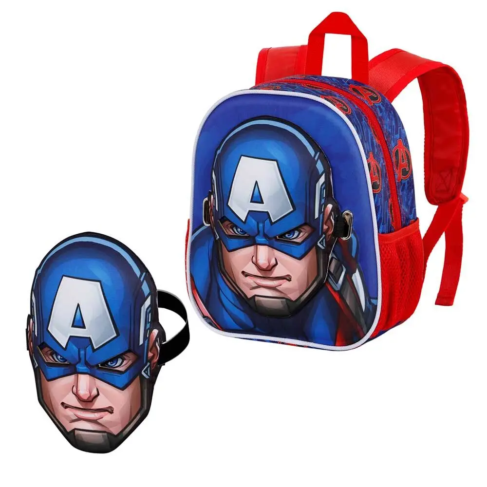 Marvel Captain America Pixel táska hátizsák + álarc 27cm termékfotó