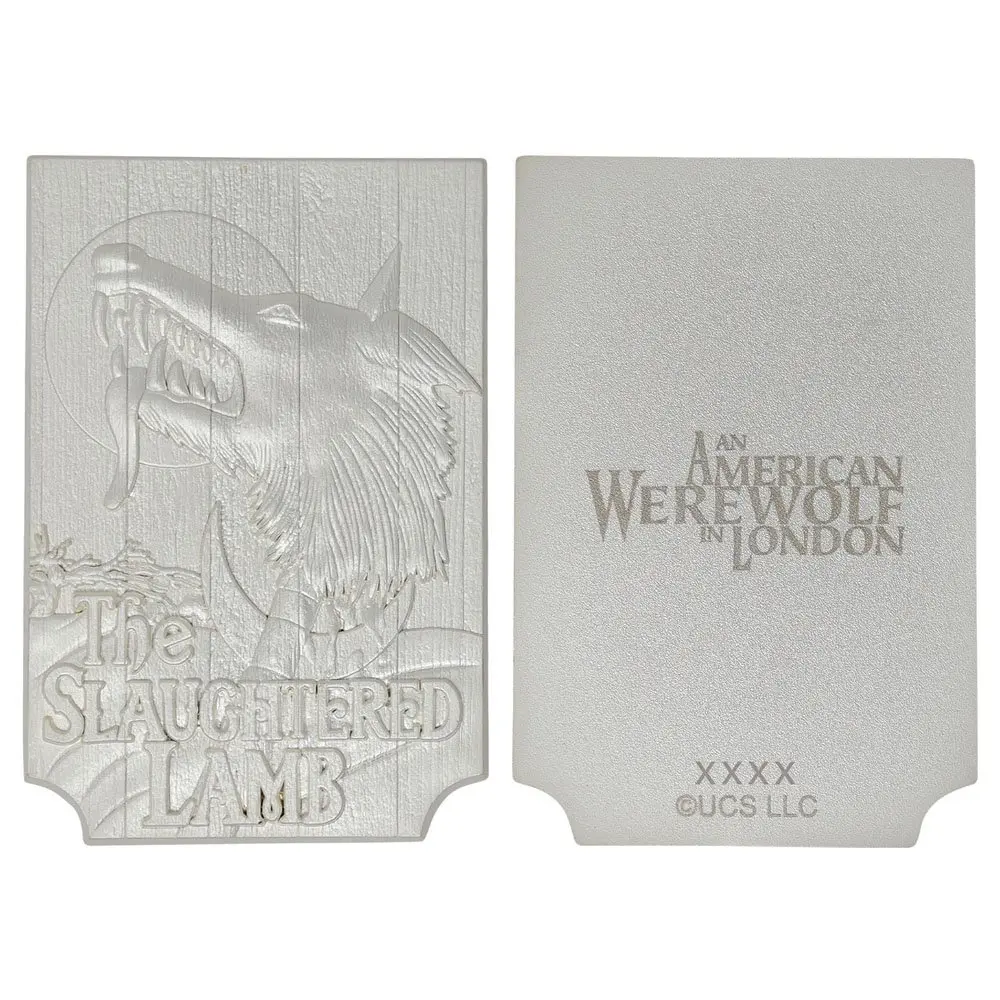 An American Werewolf in London Slaughtered Lamb Pub Sign replika (Ezüstözött) termékfotó