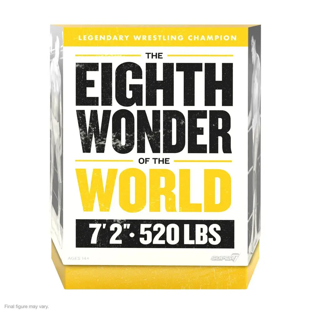 Andre The Giant Ultimates Andre (Yellow Trunks) akciófigura 20 cm termékfotó