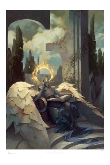 Angelarium Art Print Raziel: Scholar of the Infinite by Peter Mohrbacher 46 x 61 cm - keretezetlen vászonkép termékfotó