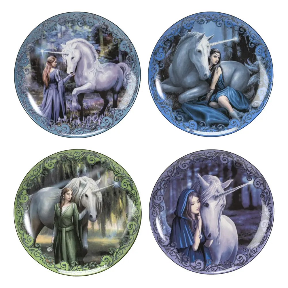 Anne Stokes Unicorn and Maiden 4db-os tányér csomag termékfotó