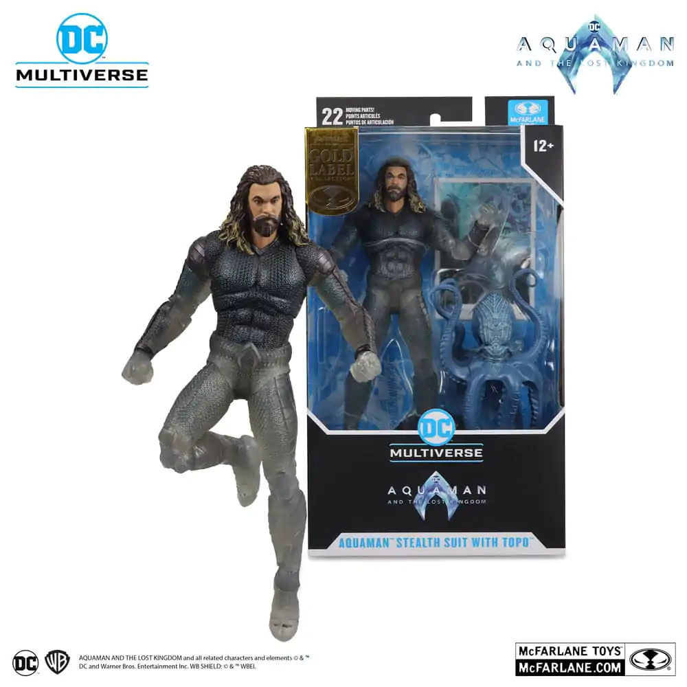 Aquaman and the Lost Kingdom DC Multiverse Action Figure Aquaman (Stealth Suit with Topo) (Gold Label) 18 cm termékfotó