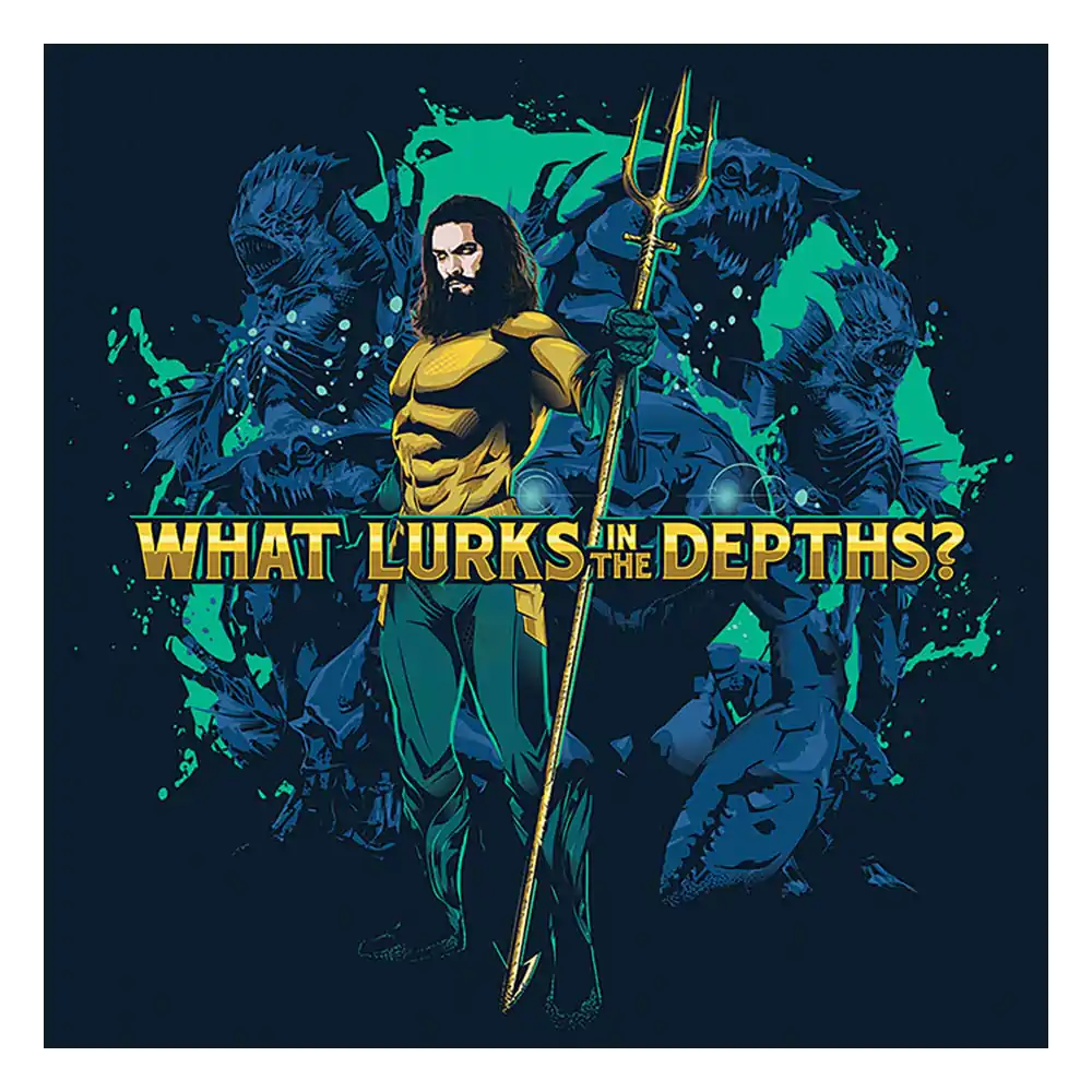 Aquaman What lurks in the Depths vászonnyomat 40 x 40 cm termékfotó