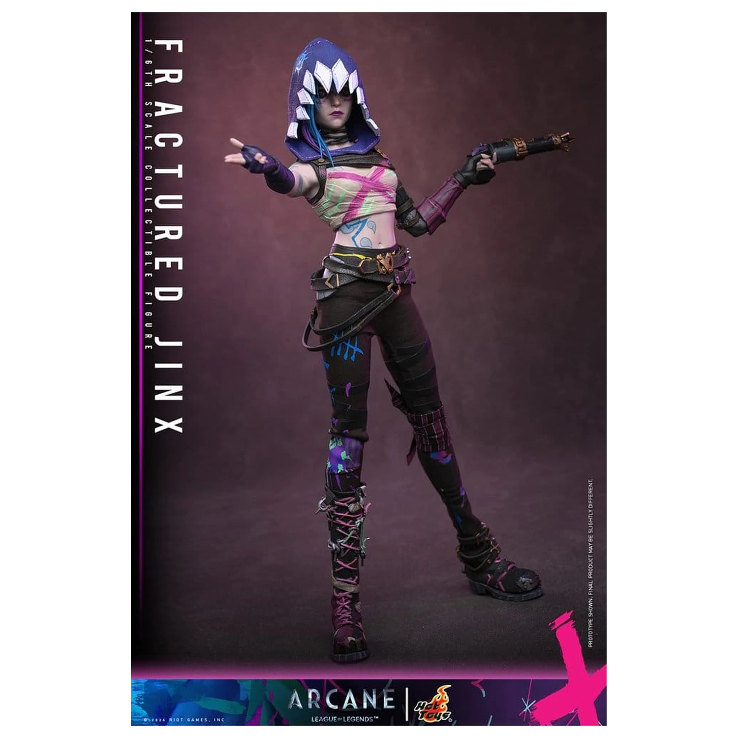 Arcane 1/6 Fractured Jinx akciófigura 28 cm termékfotó