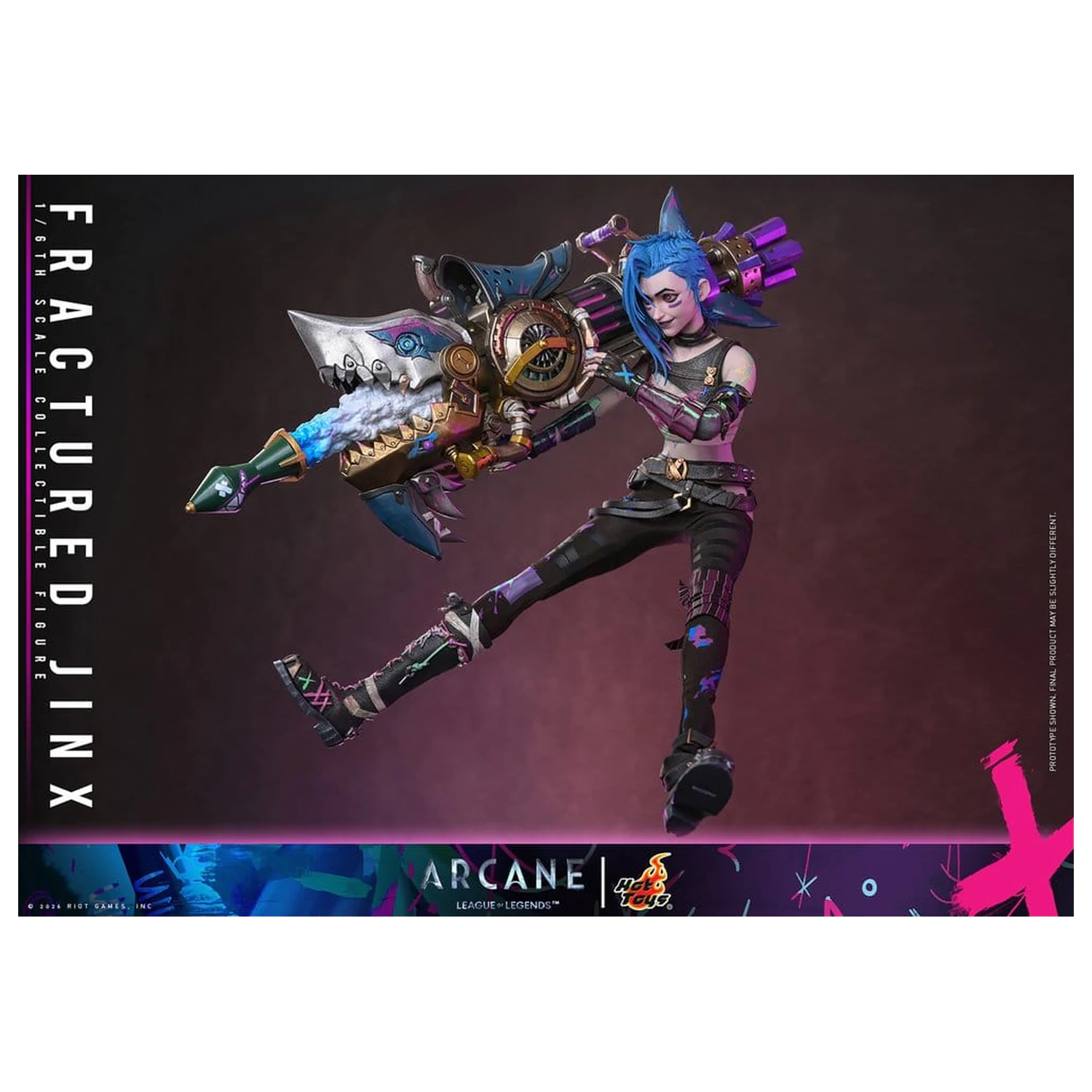 Arcane 1/6 Fractured Jinx akciófigura 28 cm termékfotó