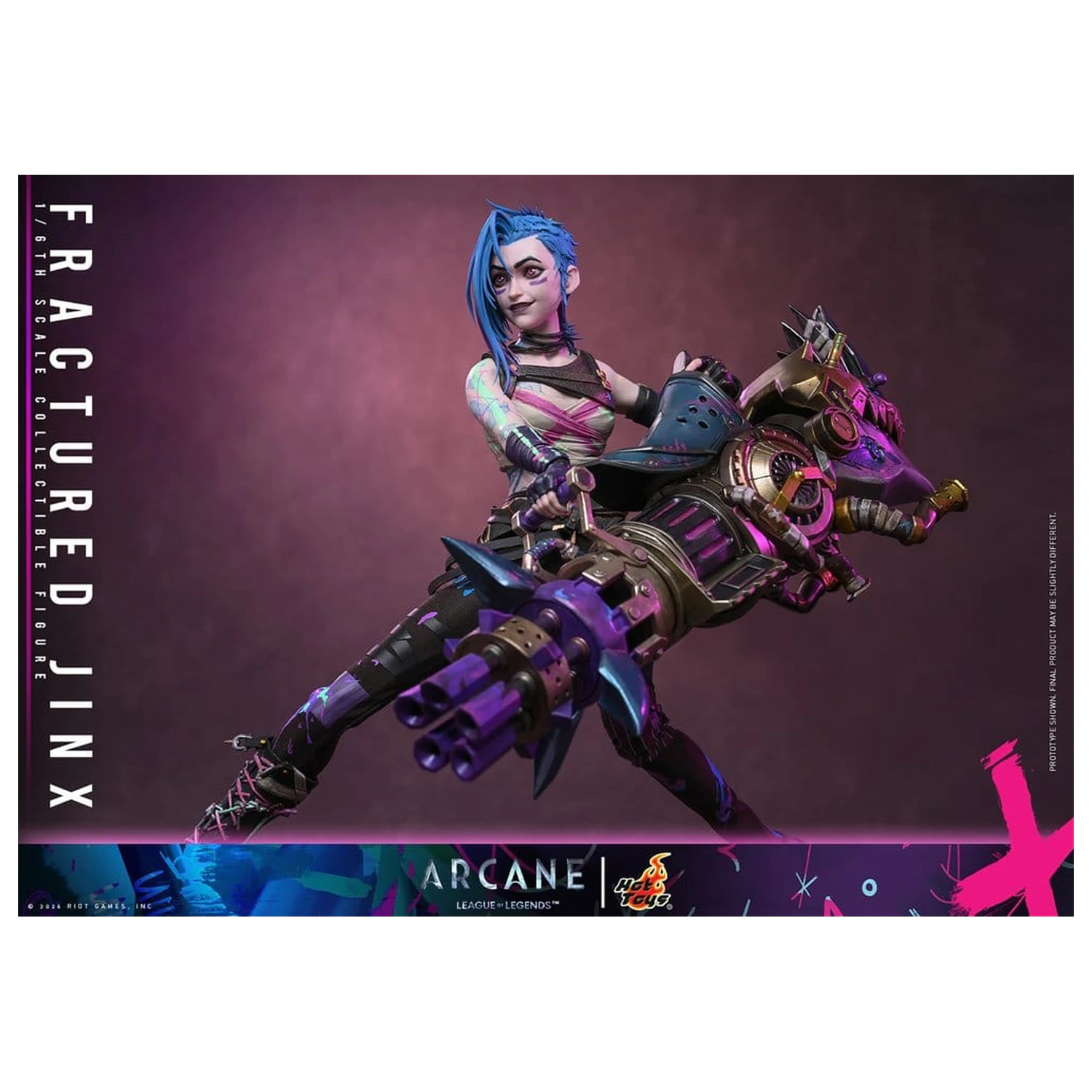 Arcane 1/6 Fractured Jinx akciófigura 28 cm termékfotó