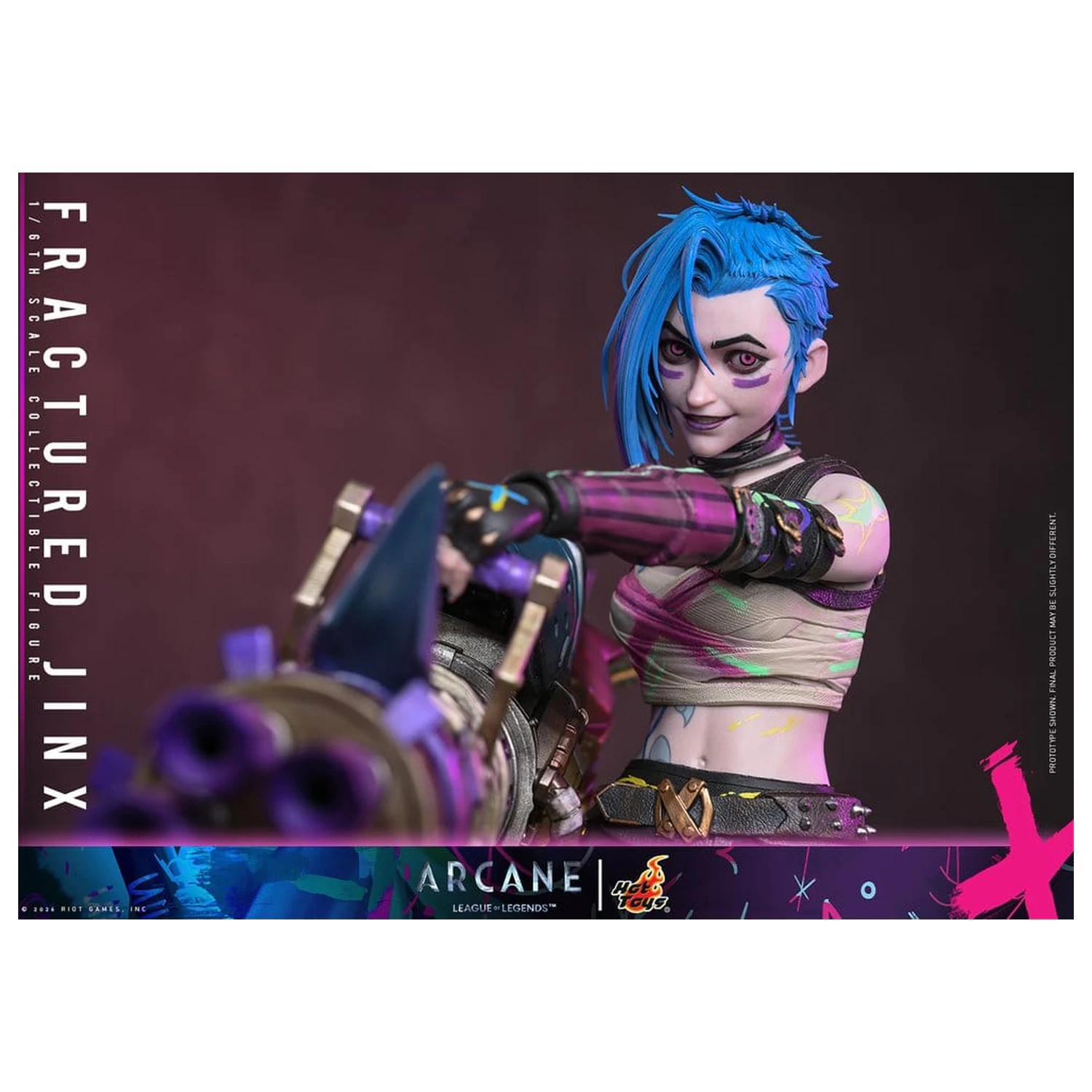 Arcane 1/6 Fractured Jinx akciófigura 28 cm termékfotó