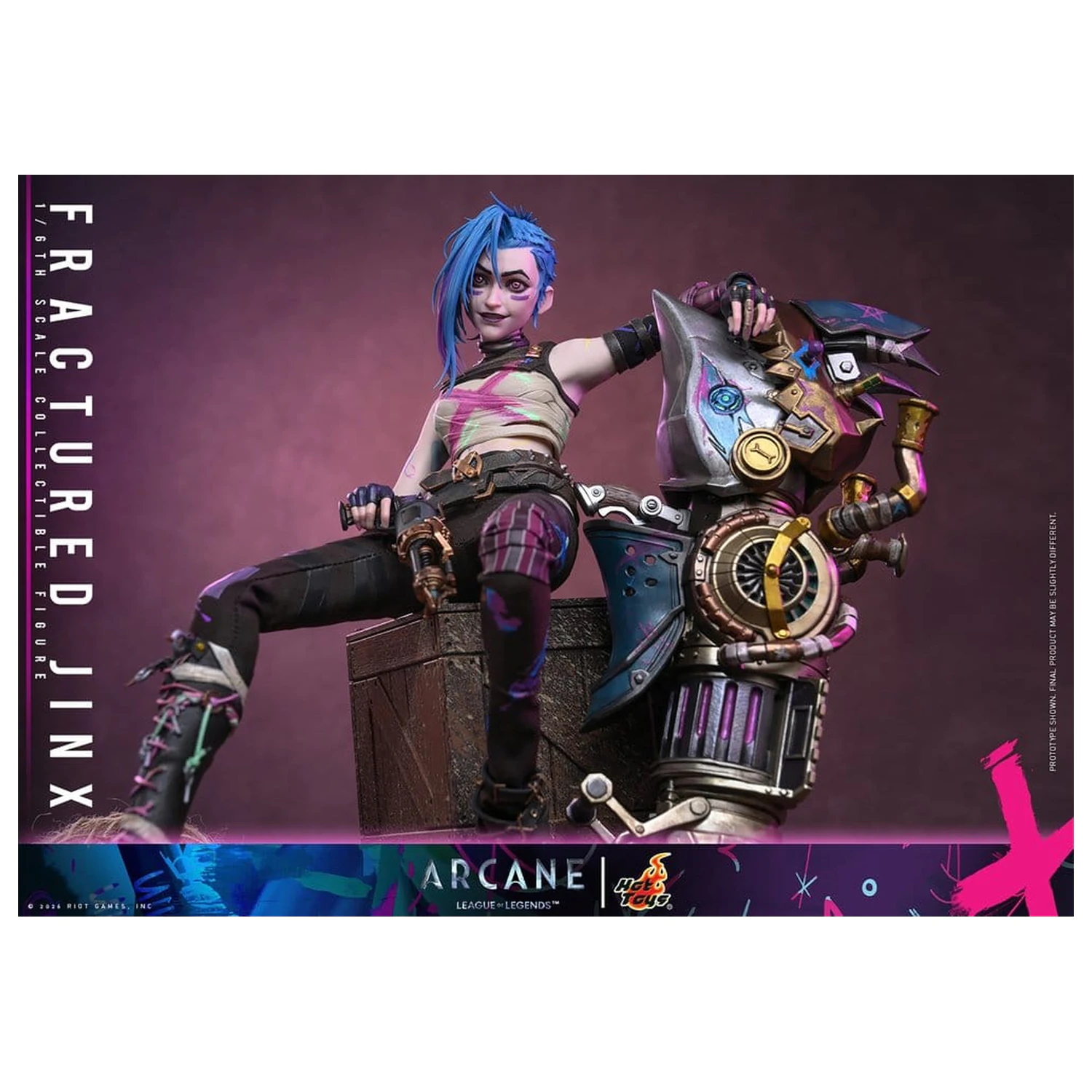 Arcane 1/6 Fractured Jinx akciófigura 28 cm termékfotó