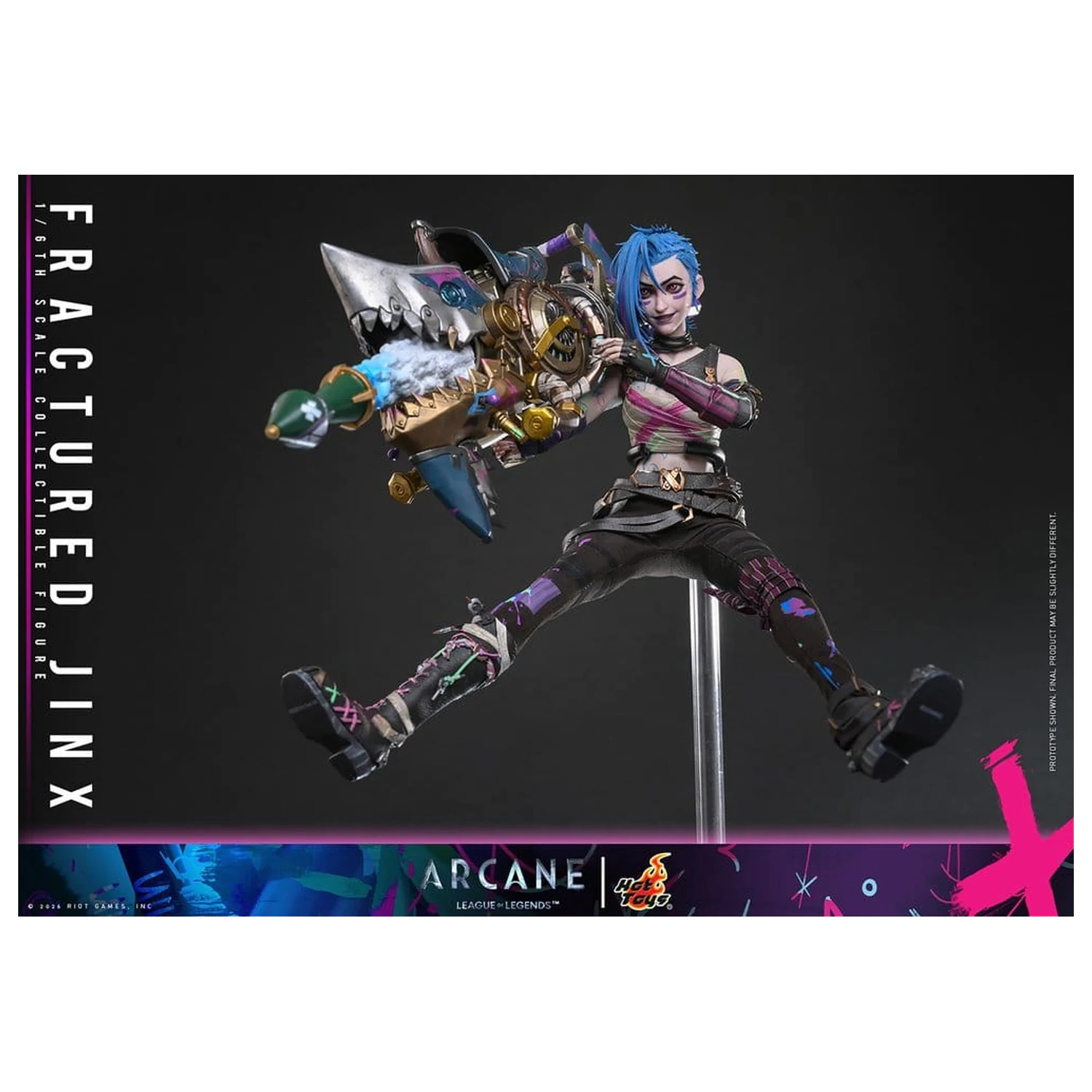 Arcane 1/6 Fractured Jinx akciófigura 28 cm termékfotó