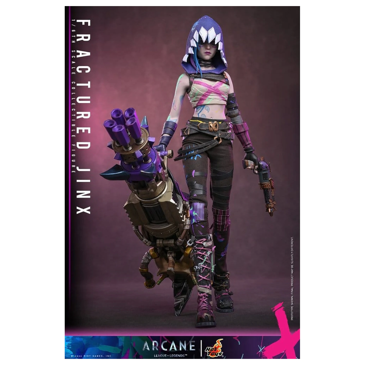 Arcane 1/6 Fractured Jinx akciófigura 28 cm termékfotó
